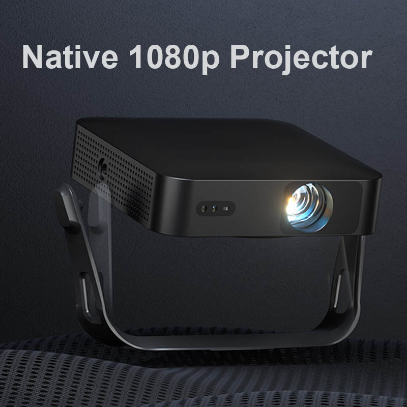 F16 LCD portable projector 1920*1080p high lumens android system with wifi wireless for phone home cinema